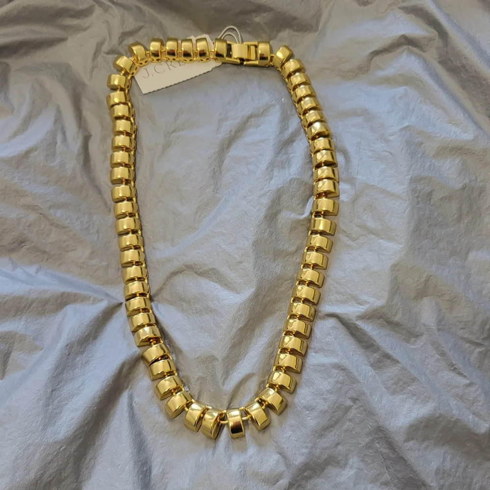 Jcrew Gold Ridged Necklace